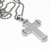Thumbnail Image 1 of Simmons Jewelry Co. Men's 3/4 CT. T.W. Diamond Cross Pendant in Stainless Steel