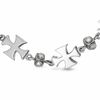 Thumbnail Image 2 of Simmons Jewelry Co. Men's 15mm Maltese Cross Necklace with Diamond Accents in Stainless Steel - 22"