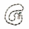 Thumbnail Image 1 of Simmons Jewelry Co. Men's Malachite Inlay Stainless Steel Chain with Diamond Accent - 22"