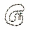 Thumbnail Image 0 of Simmons Jewelry Co. Men's Malachite Inlay Stainless Steel Chain with Diamond Accent - 22"