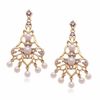 Thumbnail Image 1 of Freshwater Cultured Pearl Chandelier Earrings in 10K Gold with Diamond Accents