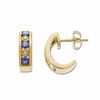 Thumbnail Image 0 of Tanzanite Hoop Earrings in 10K Gold with Diamond Accents