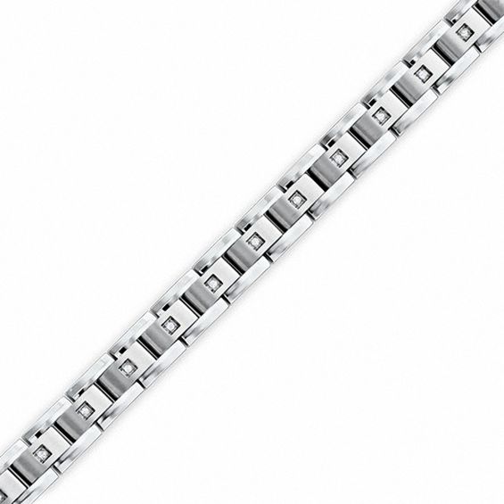 Titanium Bracelet with Diamond Accents