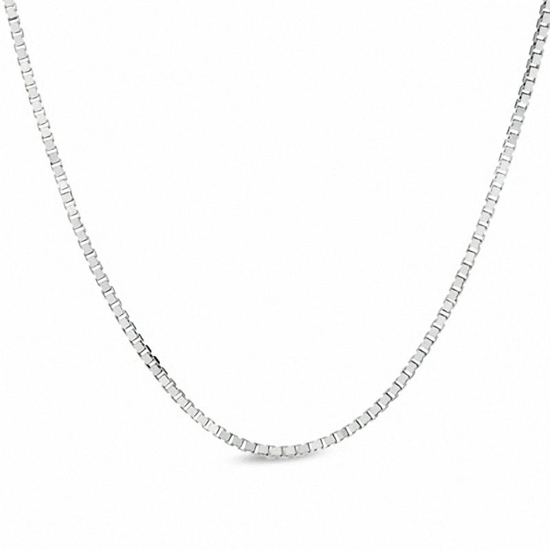 Main Image 1 of 0.52mm Box Chain Necklace in 14K White Gold - 18"