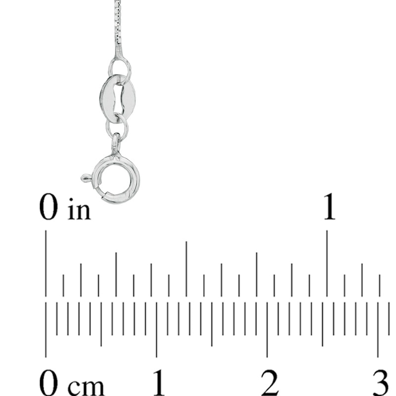 Main Image 2 of 0.52mm Box Chain Necklace in 14K White Gold - 18"