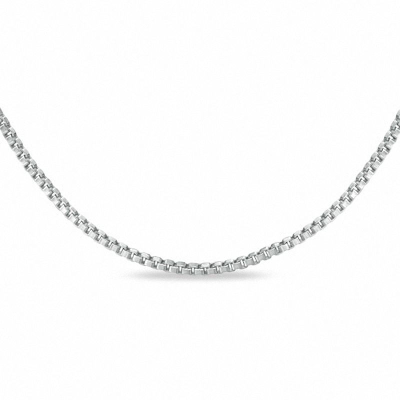 Main Image 1 of 0.85mm Box Chain Necklace in 14K White Gold - 22"