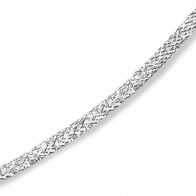 Main Image 1 of Reversible 4.0mm Omega Necklace in Sterling Silver and 10K Gold - 17"