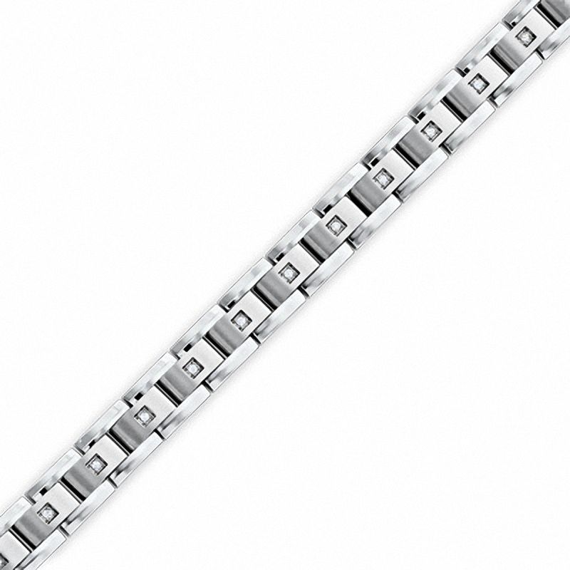 Main Image 1 of Titanium Bracelet with Diamond Accents