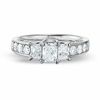 Thumbnail Image 0 of 1-1/2 CT. T.W. Radiant Cut Diamond Three Stone Ring in 14K White Gold