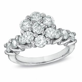 4 CT. T.W. Diamond Bridal Set in 14K White Gold | Zales