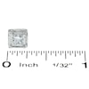 Thumbnail Image 2 of 1 CT. T.W. Princess-Cut Diamond Solitaire Twist Stud Earrings in 14K White Gold
