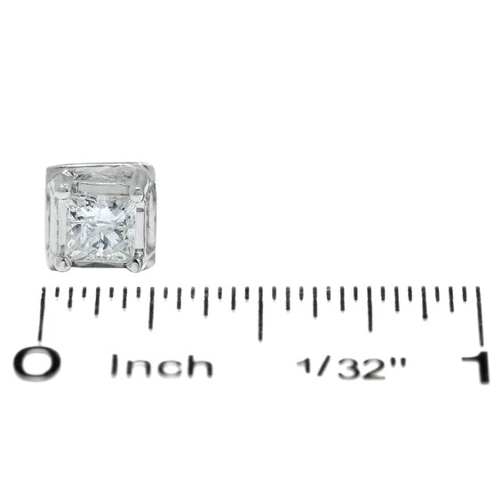 1 CT. T.w. Princess-Cut Diamond Solitaire Twist Stud Earrings in 14K White Gold