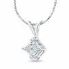 Thumbnail Image 1 of 3/4 CT. T.W. Princess Cut Diamond Twist Pendant in 14K White Gold