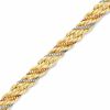 Thumbnail Image 1 of 14K Tri-Tone Gold Rope Chain Bracelet