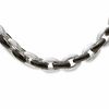 Thumbnail Image 1 of Men's Stainless Steel Black and White Oval Link Chain - 24"