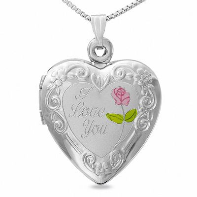 Sterling Silver I Love You Word Pendant 1/2 inch Tall 