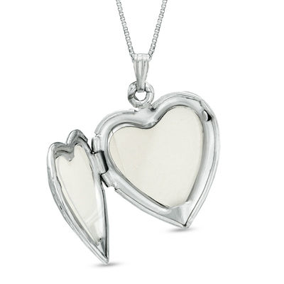 Pearl Heart Locket in Sterling Silver 