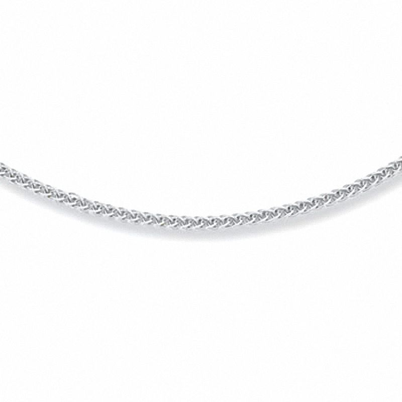 1.3mm Square Wheat Chain Necklace in 14K White Gold - 18"