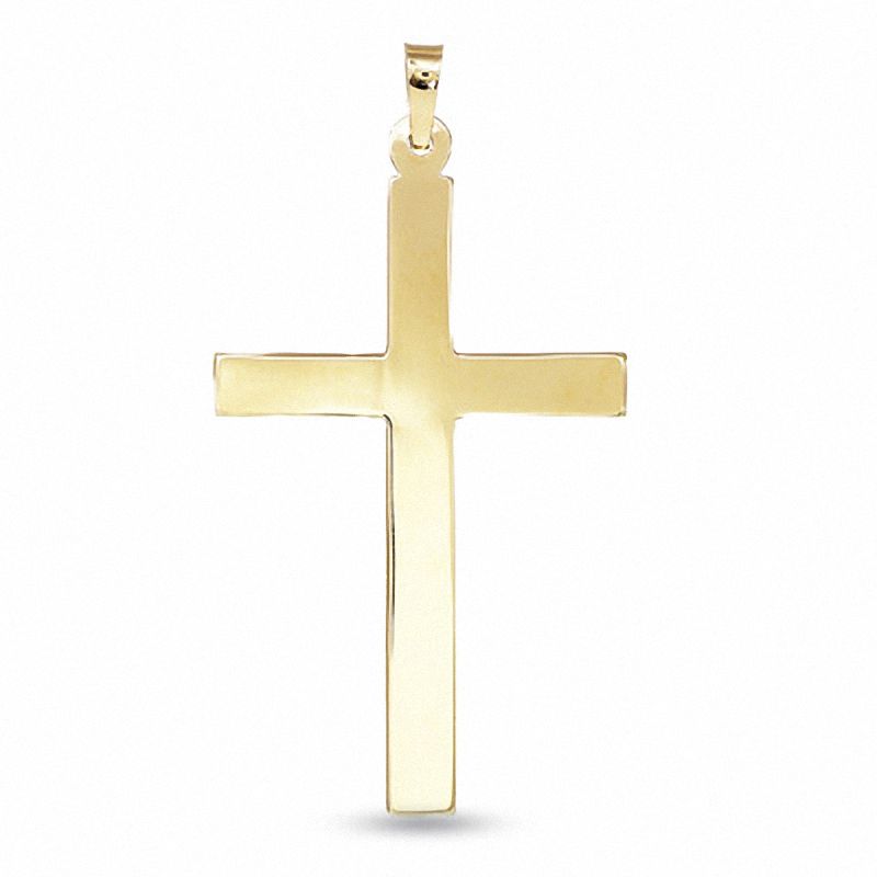 Main Image 1 of Large High-Polished Cross in 14K Gold
