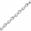 Thumbnail Image 1 of 1/3 CT. T.W. Diamond Infinity Bracelet in Sterling Silver - 7.5"