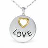 Thumbnail Image 0 of Heartfelt Collection Sterling Silver and 14K Gold Love Keyhole Pendant