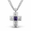 Thumbnail Image 1 of Amethyst Woven Cross Pendant