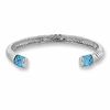 Thumbnail Image 1 of Blue Topaz Woven Cuff Bracelet