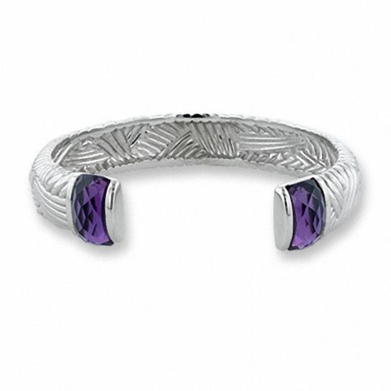 Amethyst Woven Cuff Bracelet