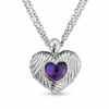 Thumbnail Image 1 of Amethyst Heart Pendant in Sterling Silver