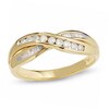 Thumbnail Image 0 of 1/4 CT. T.W. Diamond Crossover Band in 14K Gold