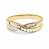 Thumbnail Image 3 of 1/4 CT. T.W. Diamond Crossover Band in 14K Gold
