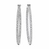 Thumbnail Image 1 of 1/2 CT. T.W. Diamond Inside-Out Hoop Earrings in 10K White Gold
