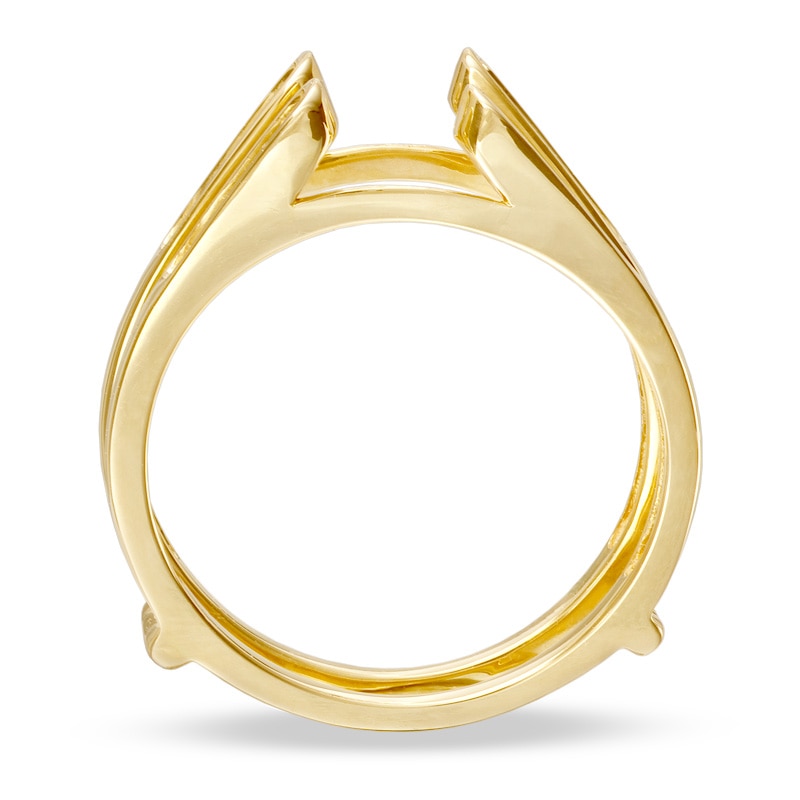 Main Image 2 of 1/4 CT. T.W. Diamond Channel Cathedral Solitaire Enhancer in 14K Gold