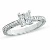 Thumbnail Image 0 of 1 CT. T.W. Certified Princess-Cut Diamond Solitaire Engagement Ring in 14K White Gold
