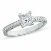 Thumbnail Image 1 of 1 CT. T.W. Certified Princess-Cut Diamond Solitaire Engagement Ring in 14K White Gold