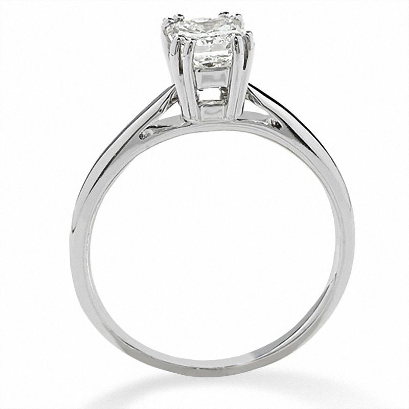 Main Image 2 of 3/4 CT. Certified Radiant-Cut Diamond Solitaire Engagement Ring in 14K White Gold