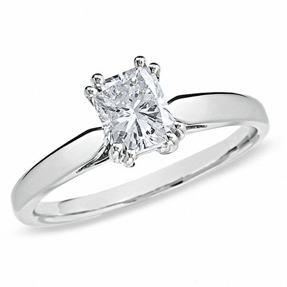 1 CT. Certified Radiant-Cut Diamond Solitaire Engagement Ring in 14K White Gold