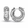 Thumbnail Image 1 of 18K White Gold Etruscan Hoop Earrings