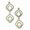 Thumbnail Image 1 of Freshwater Cultured Pearl Drop Earrings in 18K Gold