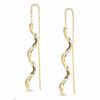 Thumbnail Image 1 of 14K Gold Diamond Cut Corkscrew Threader Earrings