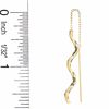 Thumbnail Image 2 of 14K Gold Diamond Cut Corkscrew Threader Earrings