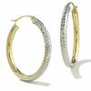 Thumbnail Image 1 of 14K Two-Tone Gold 30mm Double Hoop Earrings