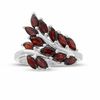 Thumbnail Image 2 of Garnet Leaf Cluster Ring in Sterling Silver