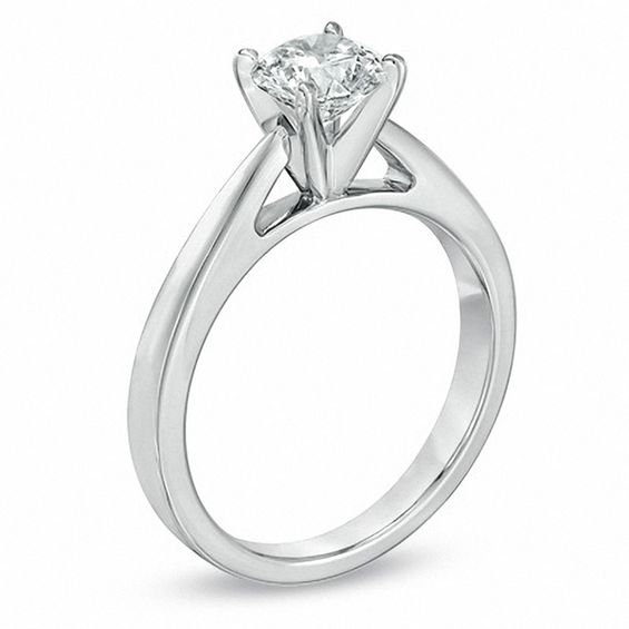 Celebration LuxÂ® 1 CT. Certified Diamond Solitaire Engagement Ring in 18K White Gold (I/Si2
