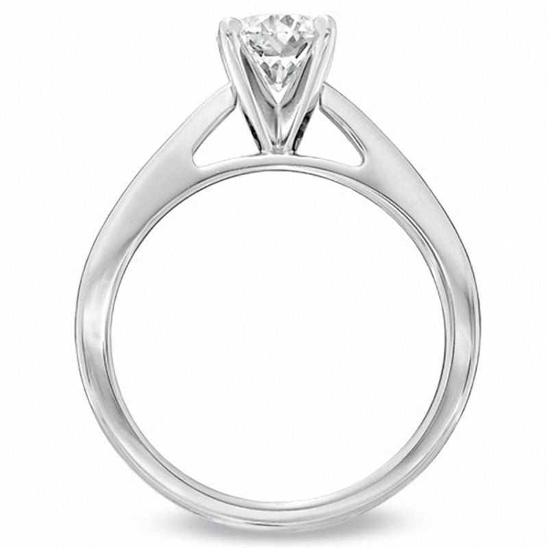 Main Image 3 of Celebration Lux® 1 CT. Certified Diamond Solitaire Engagement Ring in 18K White Gold (I/SI2)