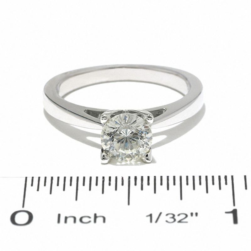 Main Image 4 of Celebration Lux® 1 CT. Certified Diamond Solitaire Engagement Ring in 18K White Gold (I/SI2)