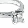 Thumbnail Image 2 of Celebration Lux® 1 CT. Princess-Cut Certified Diamond Solitaire Engagement Ring in 18K White Gold (I/SI2)