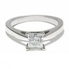 Thumbnail Image 4 of Celebration Lux® 1 CT. Princess-Cut Certified Diamond Solitaire Engagement Ring in 18K White Gold (I/SI2)