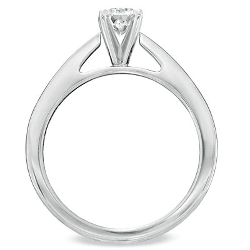 Main Image 3 of Celebration Lux® 1/2 CT. Certified Diamond Solitaire Engagement Ring in 18K White Gold (I/SI2)