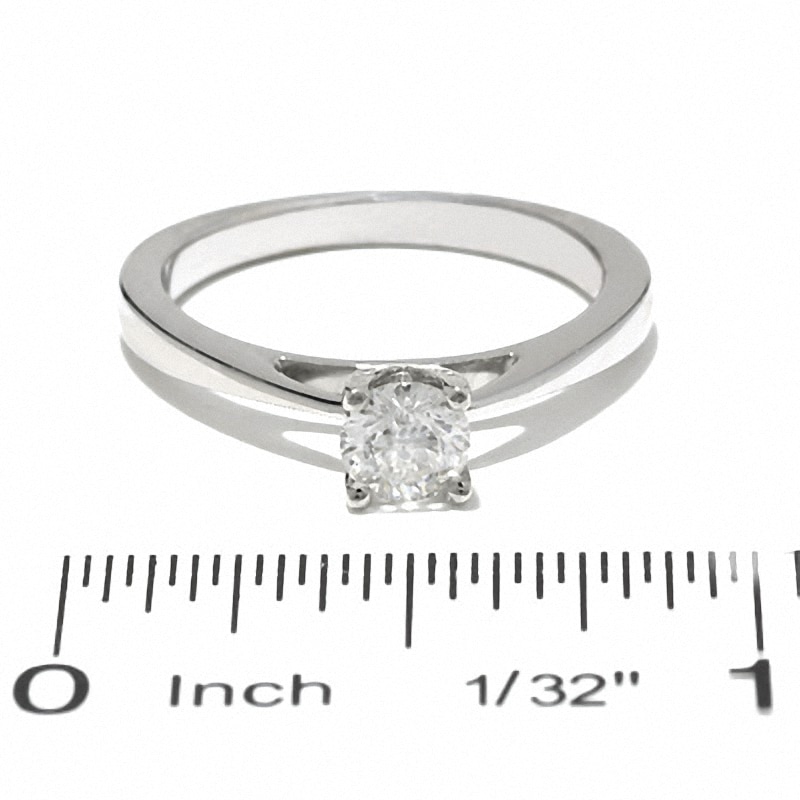 Main Image 4 of Celebration Lux® 1/2 CT. Certified Diamond Solitaire Engagement Ring in 18K White Gold (I/SI2)